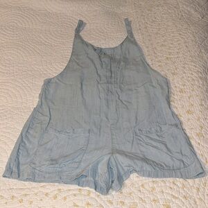 bishop + young Denim Short Overalls